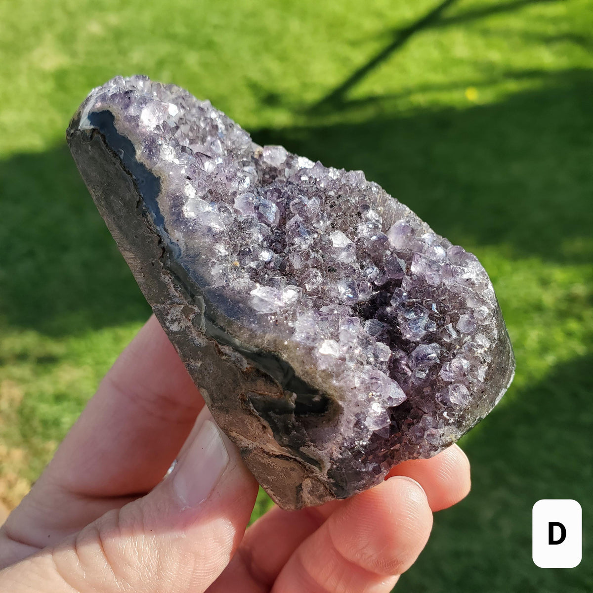 Small Amethyst Geode - Calming, Cleanses Body & Aura, Stress Relief, Positivity - Crystal Amethyst Cluster Healing Gemstones