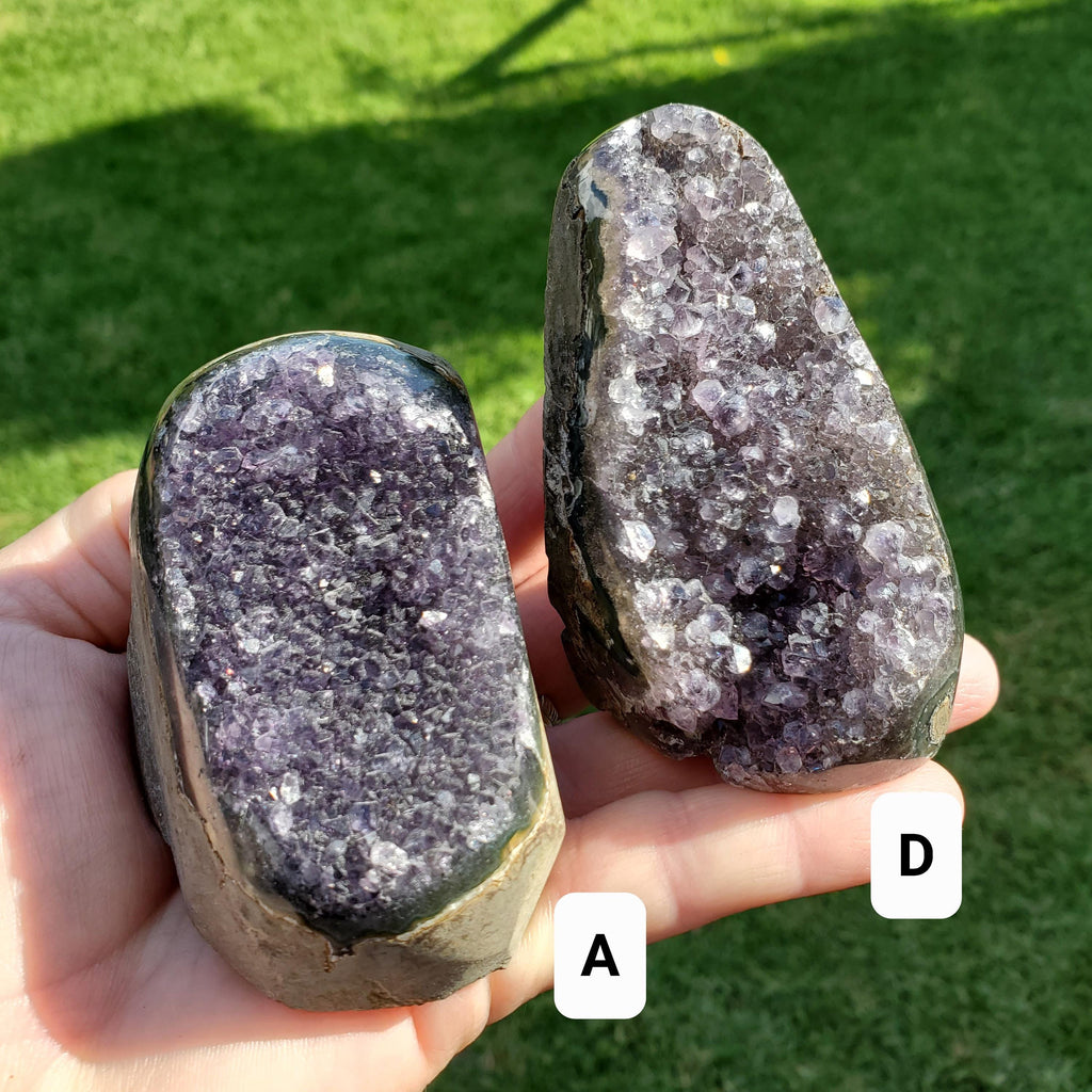 Small Amethyst Geode - Calming, Cleanses Body & Aura, Stress Relief, Positivity - Crystal Amethyst Cluster Healing Gemstones