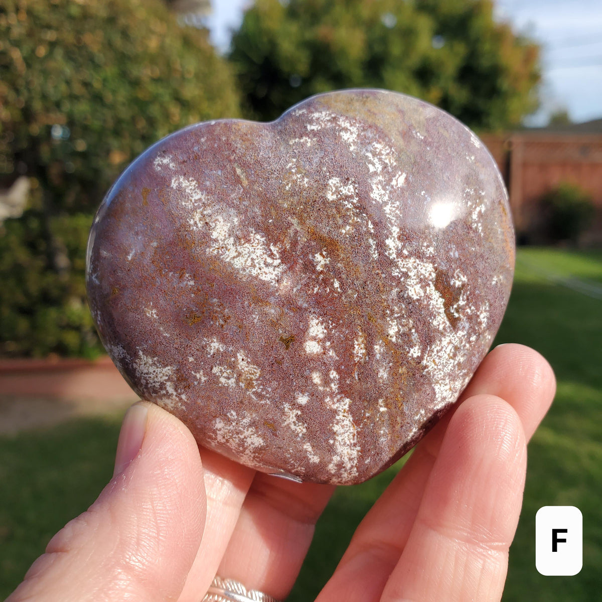 Chunky Ocean Jasper Heart - Strength, Renewal, Calming, Stabilizes Your Aura - Jasper Crystal Hearts Healing Crystals Gemstones