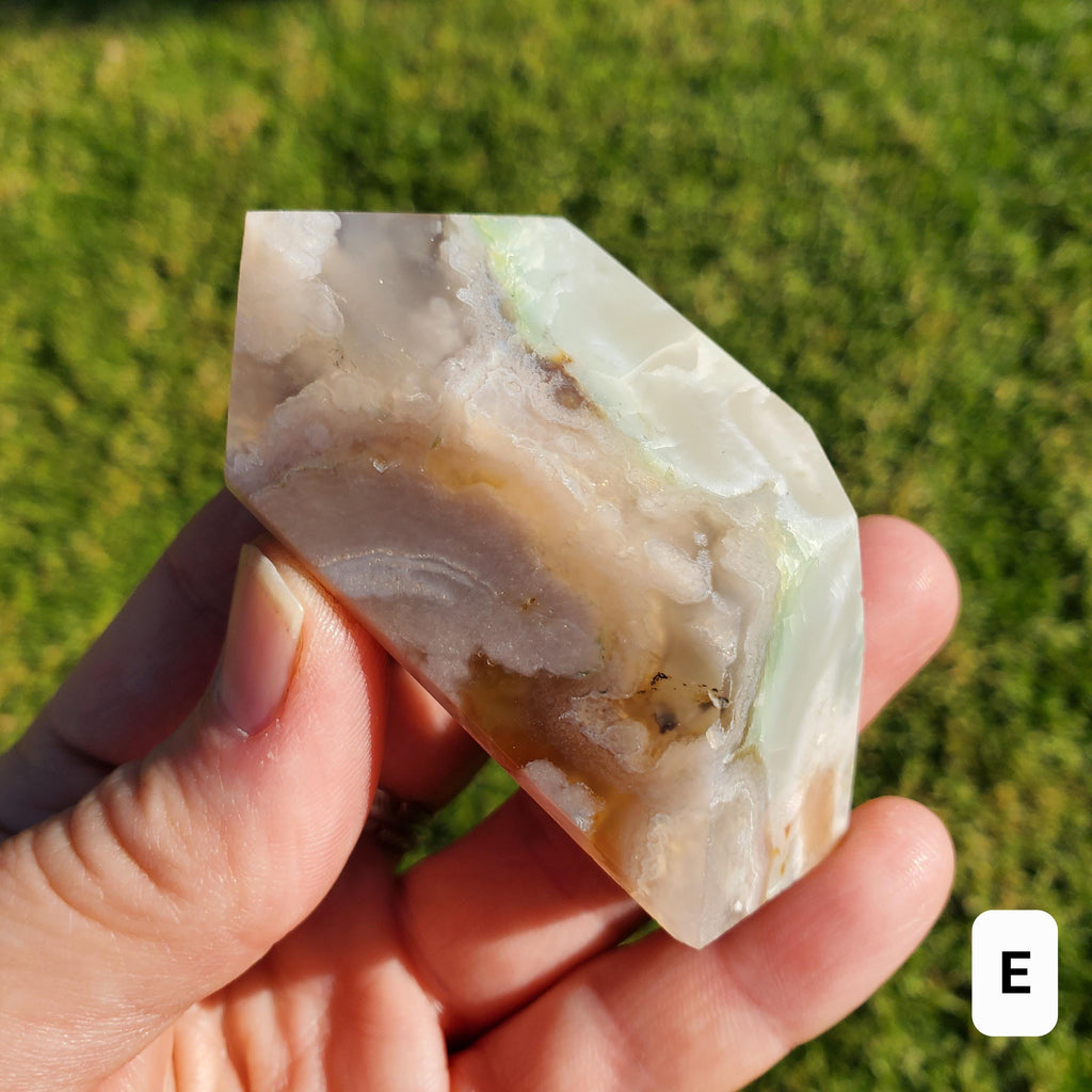 Green Flower Agate Freeform - Gentle, Nourishing, Growth - Freeform Crystal Stone Healing Crystals Gemstones