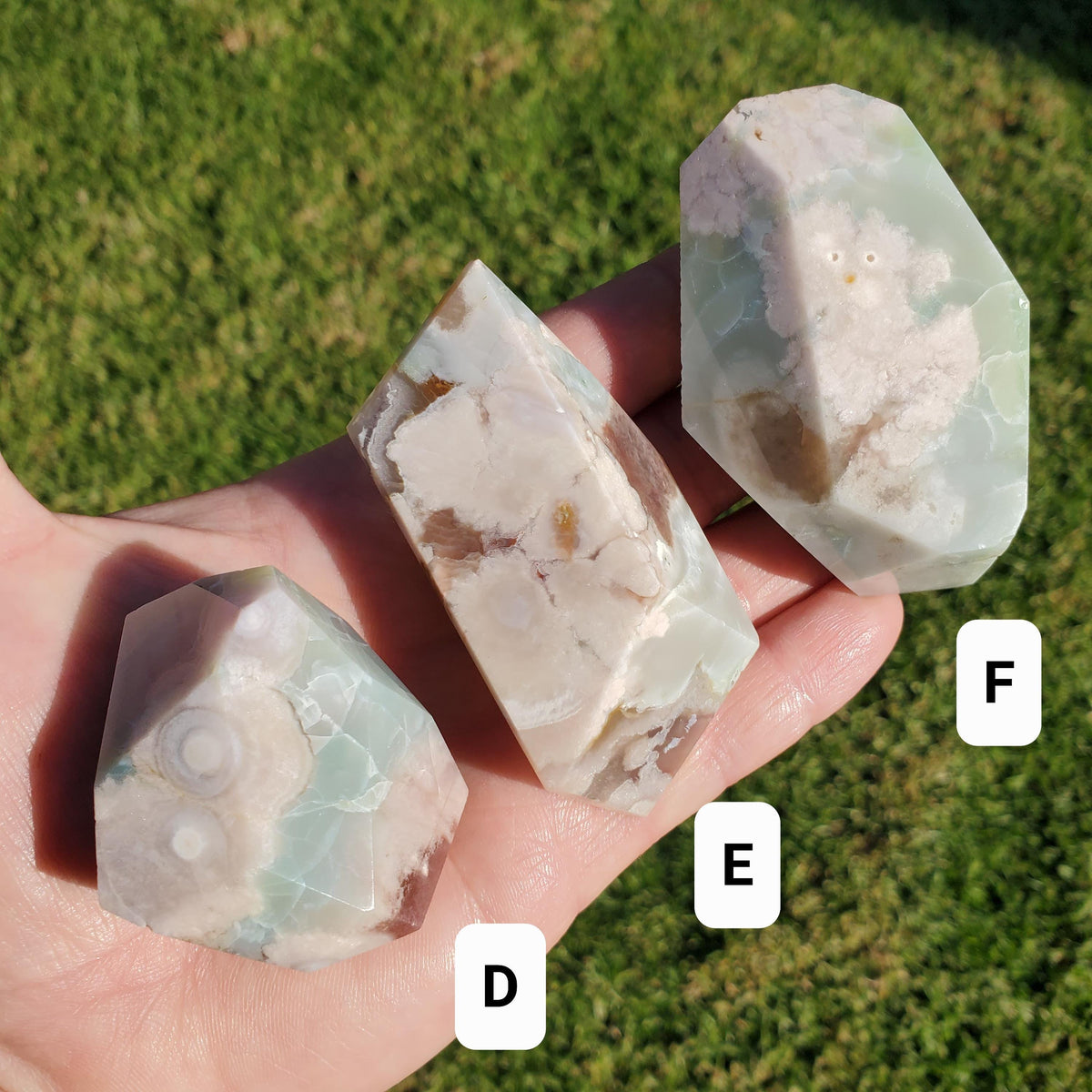 Green Flower Agate Freeform - Gentle, Nourishing, Growth - Freeform Crystal Stone Healing Crystals Gemstones