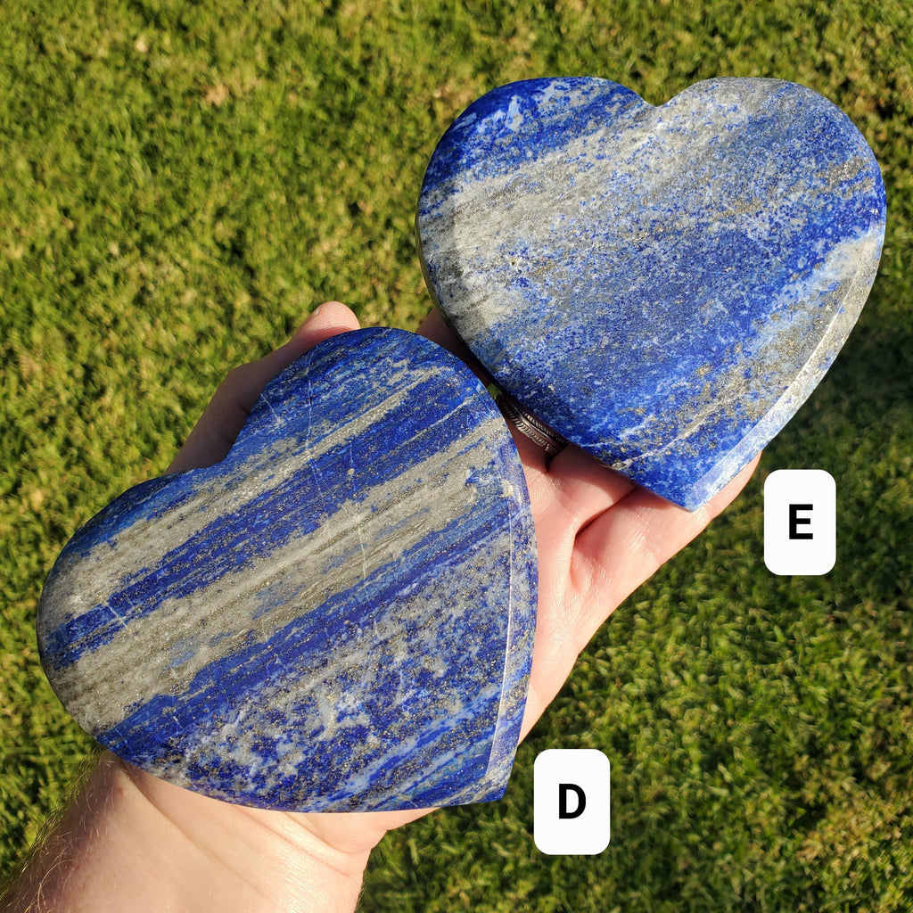 Lapis Lazuli Heart on Stand - Speak Your Truth, Communication, Personal Power - Lapiz Lazuli Crystal Heart Healing Gemstone