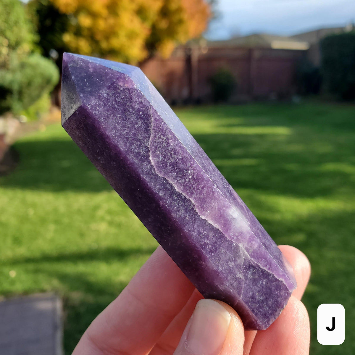 Lepidolite Tower - Helps You Through Change, Anti-Anxiety, Calming, Relaxing - Purple Point Lepidolite Healing Stone