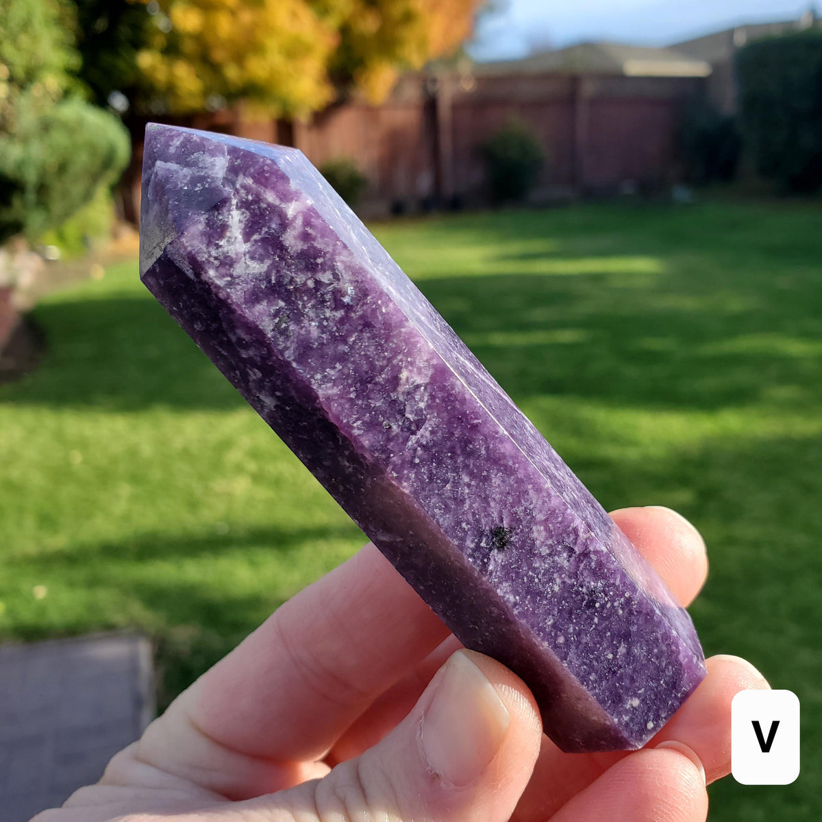 Lepidolite Tower - Helps You Through Change, Anti-Anxiety, Calming, Relaxing - Purple Point Lepidolite Healing Stone
