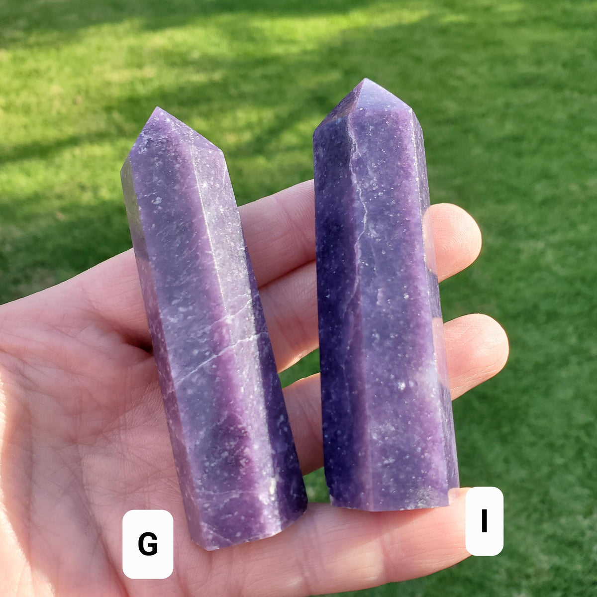 Lepidolite Tower - Helps You Through Change, Anti-Anxiety, Calming, Relaxing - Purple Point Lepidolite Healing Stone