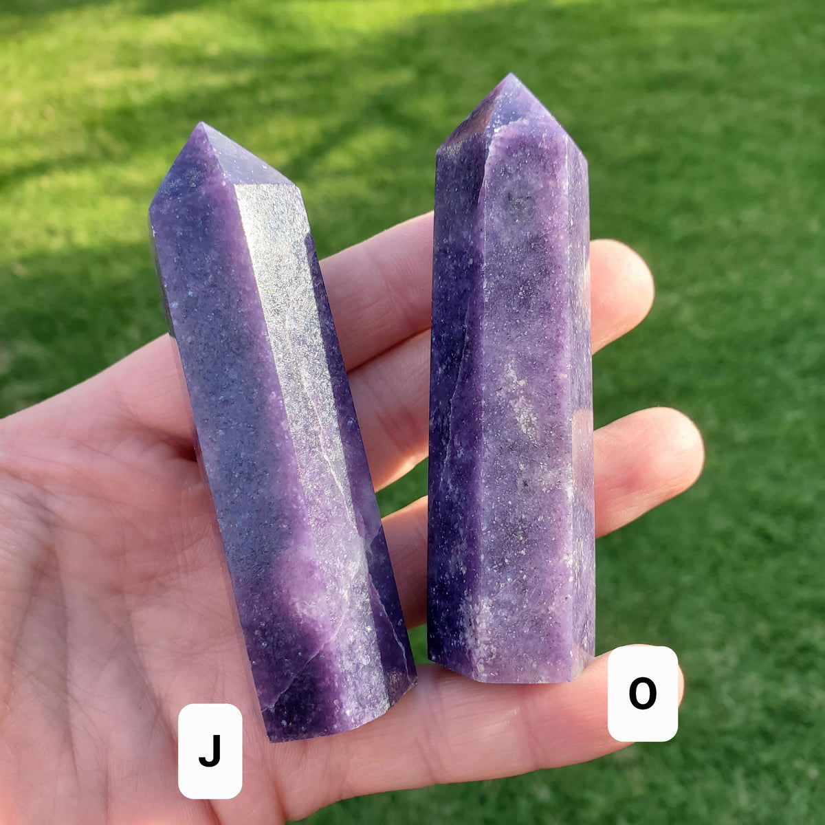 Lepidolite Tower - Helps You Through Change, Anti-Anxiety, Calming, Relaxing - Purple Point Lepidolite Healing Stone