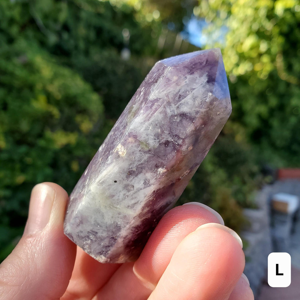 Hexagon Unicorn Towers - Supportive, Calm, Emotional Healing - Pink Tourmaline, Lepidolite, Smokey Quartz, and Cleavelandite