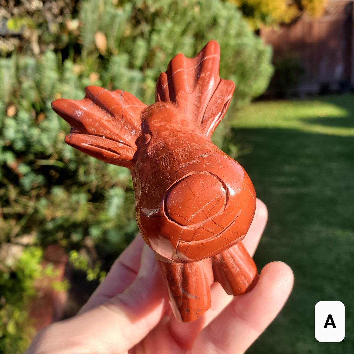 Red Jasper Reindeer - Cellular Healing, Creativity, Reflection, Patience - Red Reindeer Rudolf Carving Statue Crystal Stone Holiday Decor