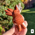 Red Jasper Reindeer - Cellular Healing, Creativity, Reflection, Patience - Red Reindeer Rudolf Carving Statue Crystal Stone Holiday Decor