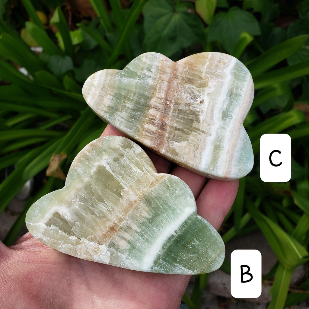 Banded Pistachio Calcite Cloud - Emotional Healing, Pure Love - 3.75" Crystal Green Cloud Stone Healing Crystals Gemstones