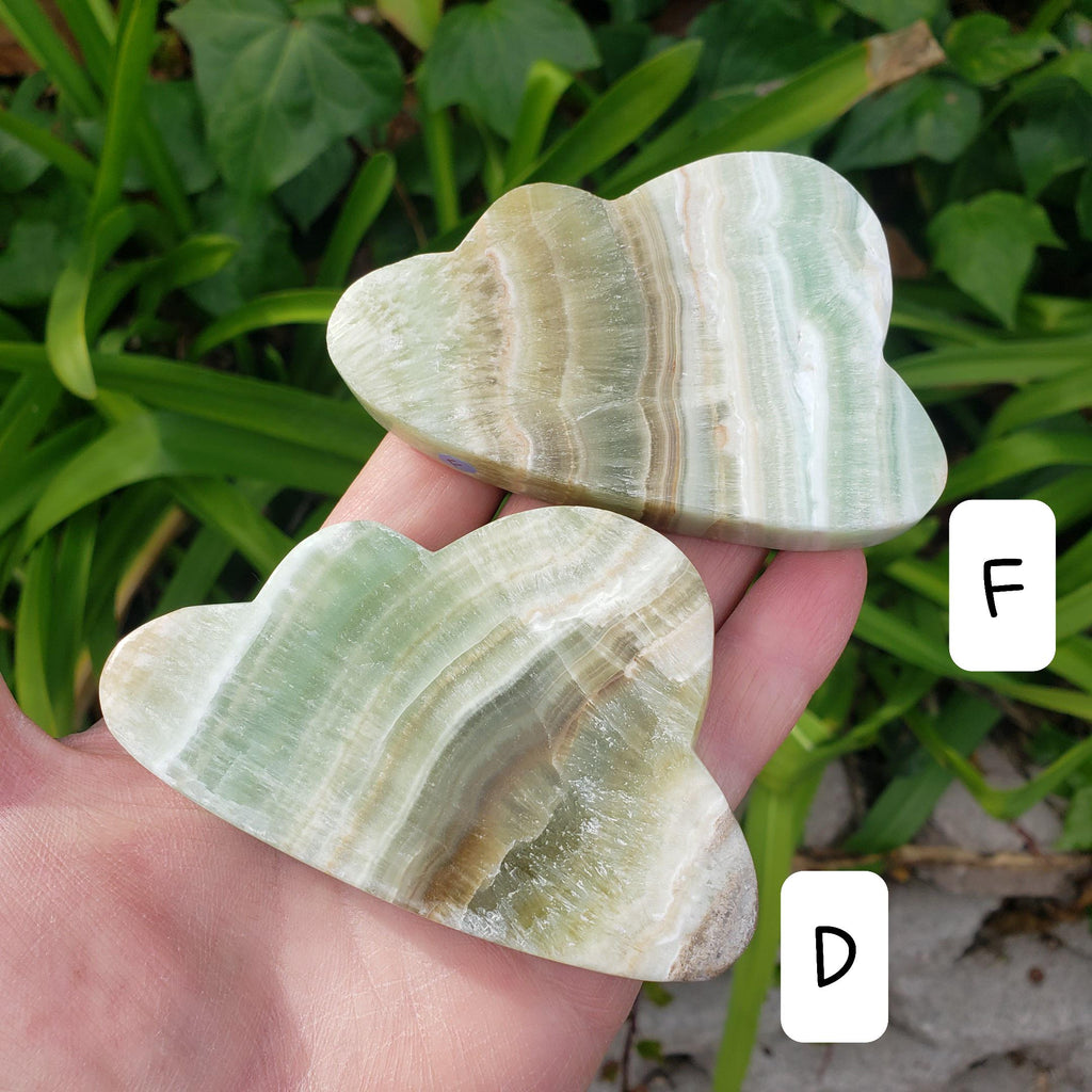 Banded Pistachio Calcite Cloud - Emotional Healing, Pure Love - 3.75" Crystal Green Cloud Stone Healing Crystals Gemstones