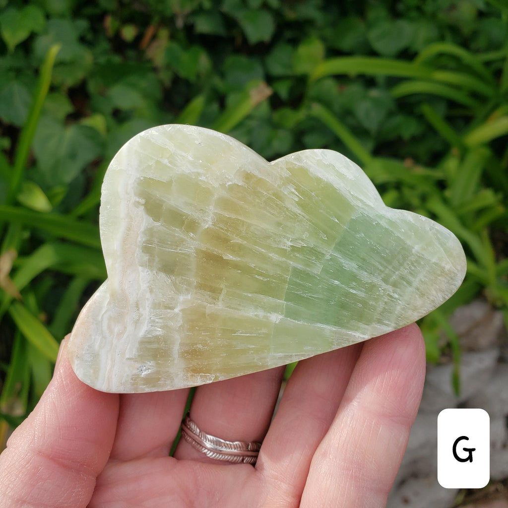 Banded Pistachio Calcite Cloud - Emotional Healing, Pure Love - 3.75" Crystal Green Cloud Stone Healing Crystals Gemstones