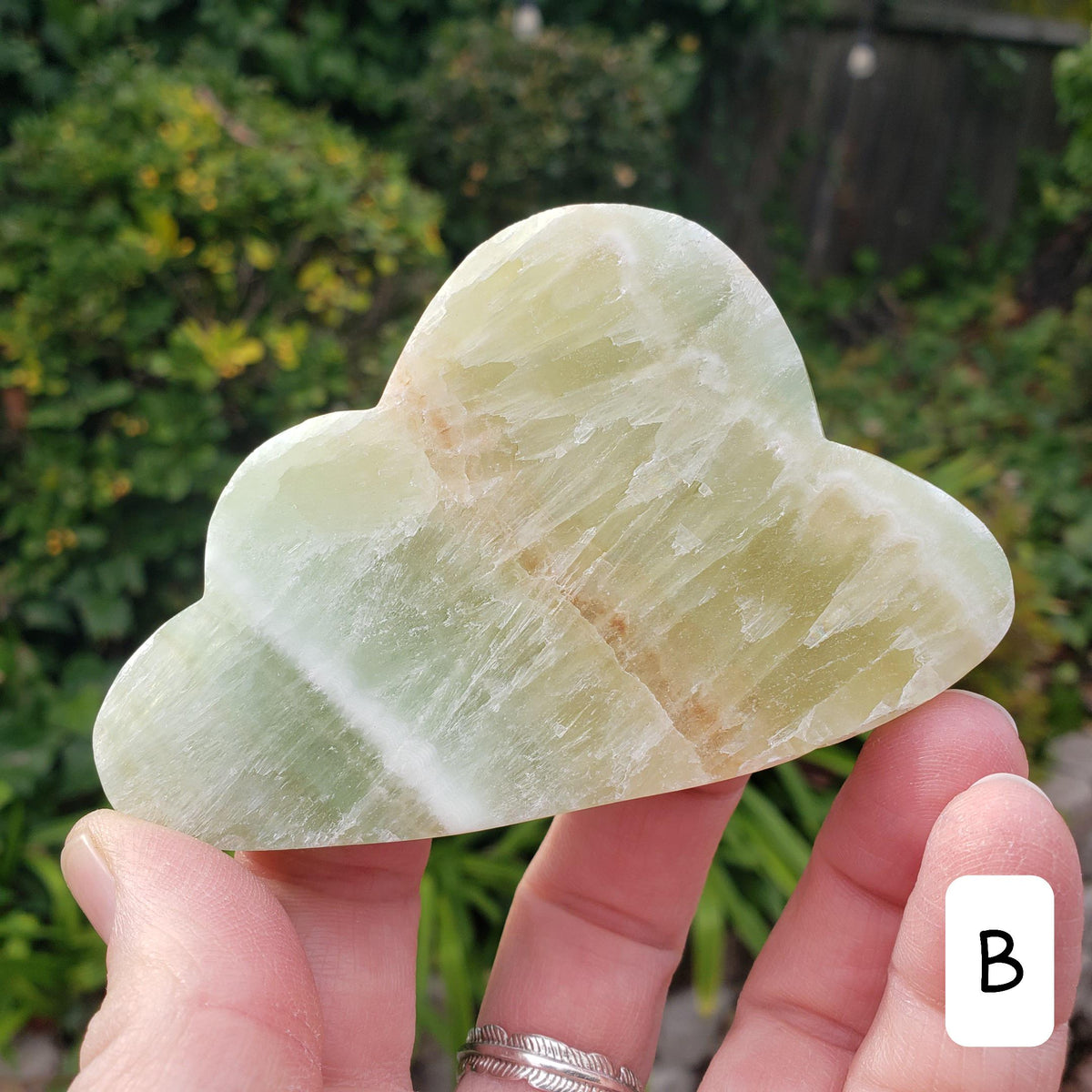 Banded Pistachio Calcite Cloud - Emotional Healing, Pure Love - 3.75" Crystal Green Cloud Stone Healing Crystals Gemstones