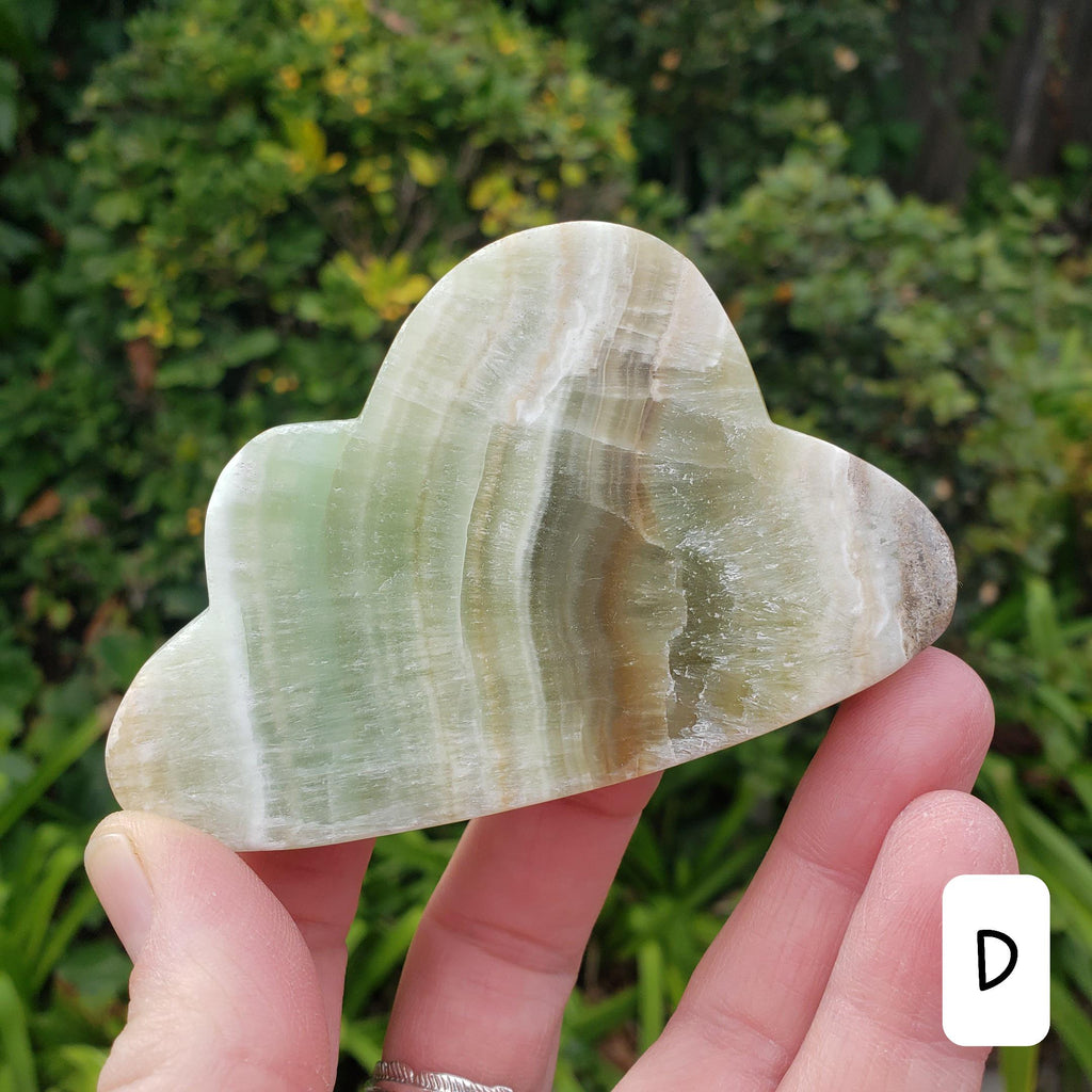 Banded Pistachio Calcite Cloud - Emotional Healing, Pure Love - 3.75" Crystal Green Cloud Stone Healing Crystals Gemstones