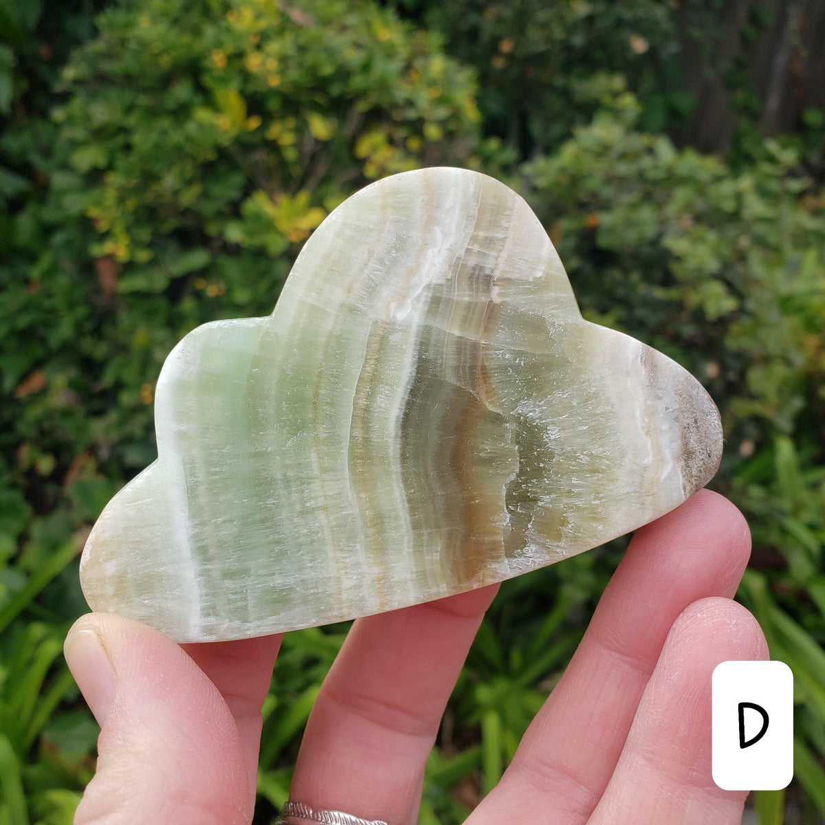 Banded Pistachio Calcite Cloud - Emotional Healing, Pure Love - 3.75" Crystal Green Cloud Stone Healing Crystals Gemstones
