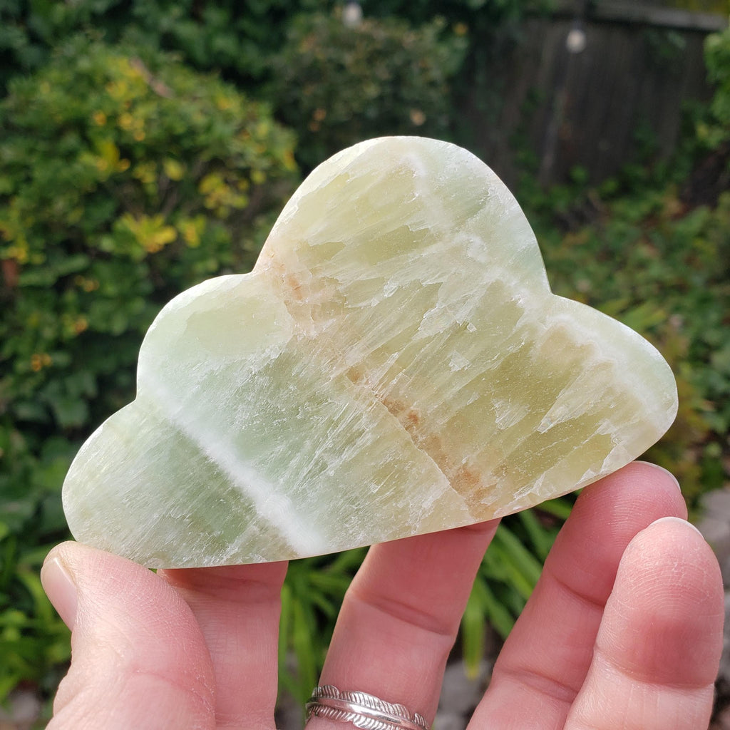 Banded Pistachio Calcite Cloud - Emotional Healing, Pure Love - 3.75" Crystal Green Cloud Stone Healing Crystals Gemstones