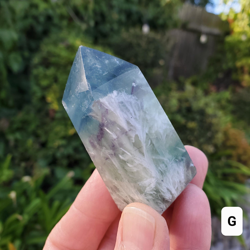 Rainbow Fluorite Towers - Stability, Concentration, Protection - Feather Fluorite Healing Balancing Crystals Gemstones