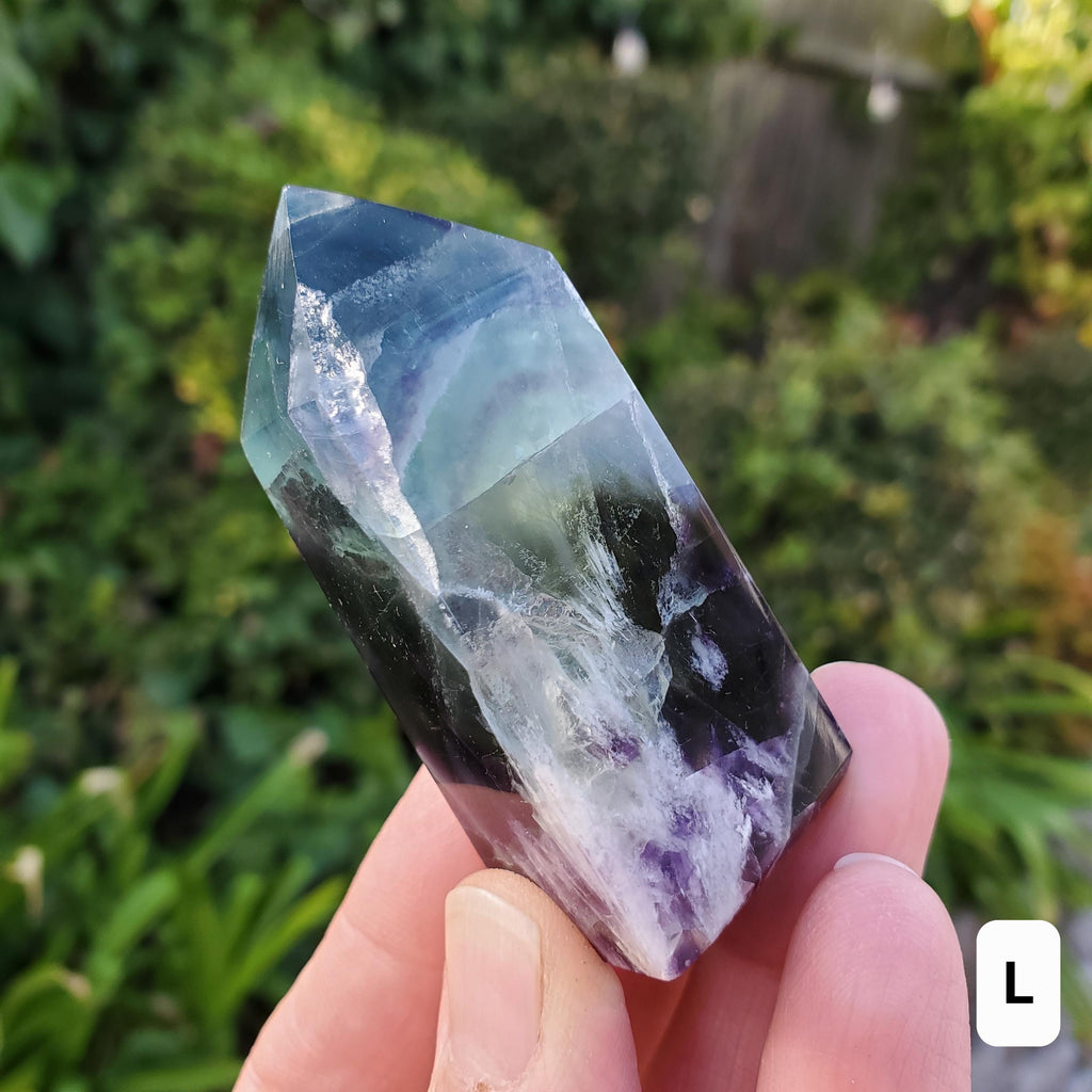 Rainbow Fluorite Towers - Stability, Concentration, Protection - Feather Fluorite Healing Balancing Crystals Gemstones