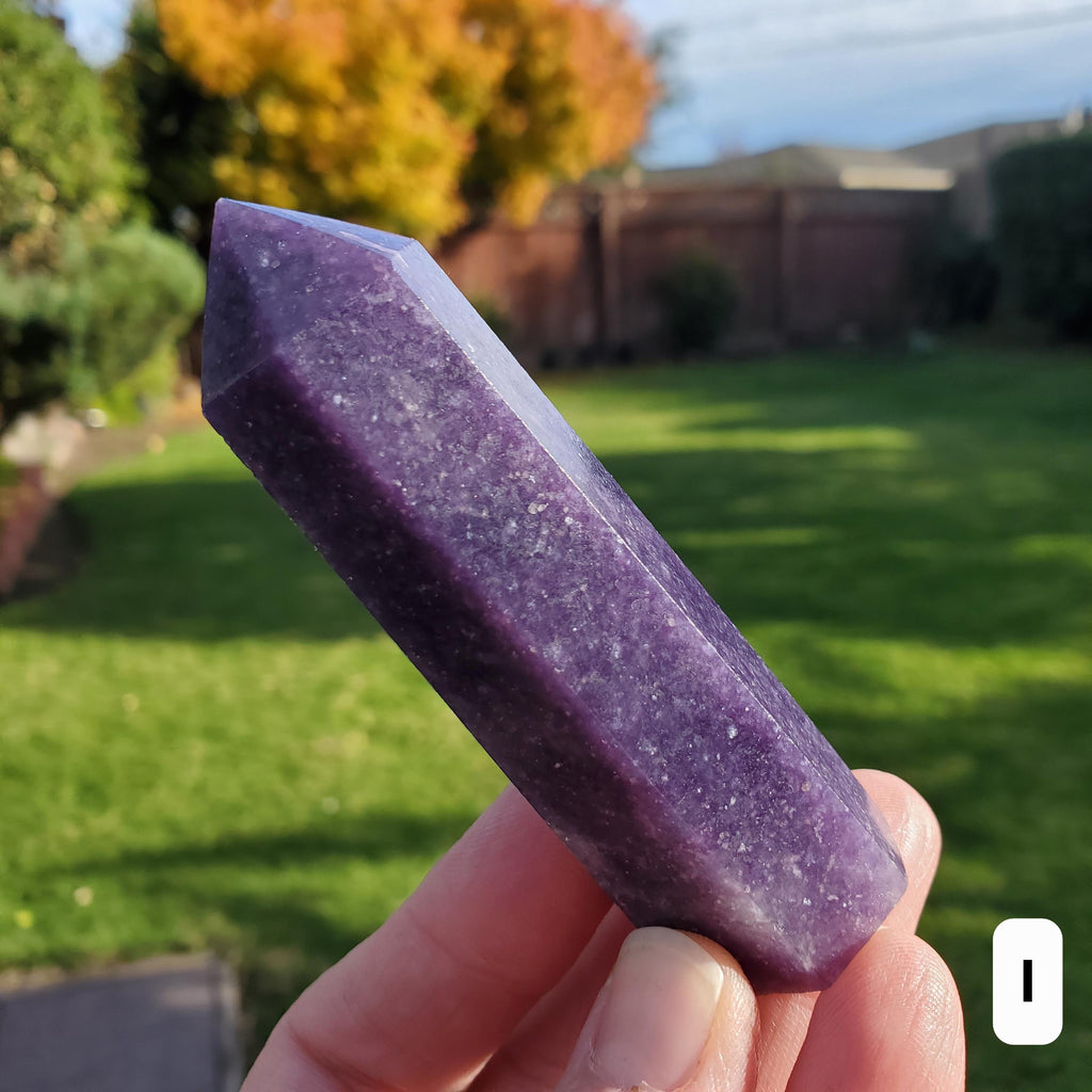 Lepidolite Tower - Helps You Through Change, Anti-Anxiety, Calming, Relaxing - Purple Point Lepidolite Healing Stone