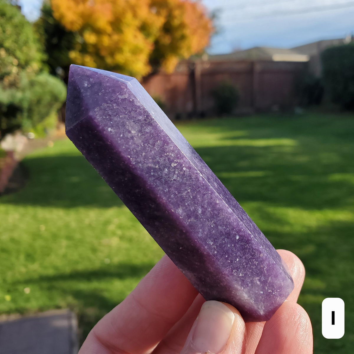 Lepidolite Tower - Helps You Through Change, Anti-Anxiety, Calming, Relaxing - Purple Point Lepidolite Healing Stone