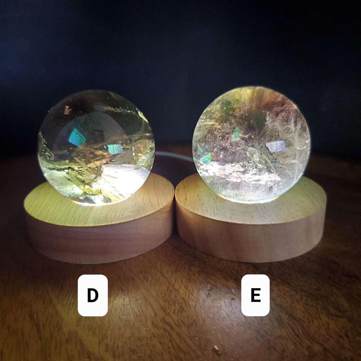 Aura Smoky Quartz Sphere Accent Lamp - Protective, Filters Out Negative Energy - Smokey Quartz Crystal Ball Healing Gemstones Home Decor