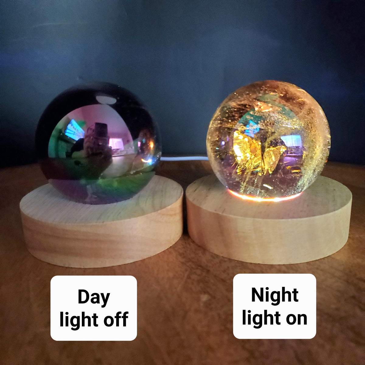 Aura Smoky Quartz Sphere Accent Lamp - Protective, Filters Out Negative Energy - Smokey Quartz Crystal Ball Healing Gemstones Home Decor