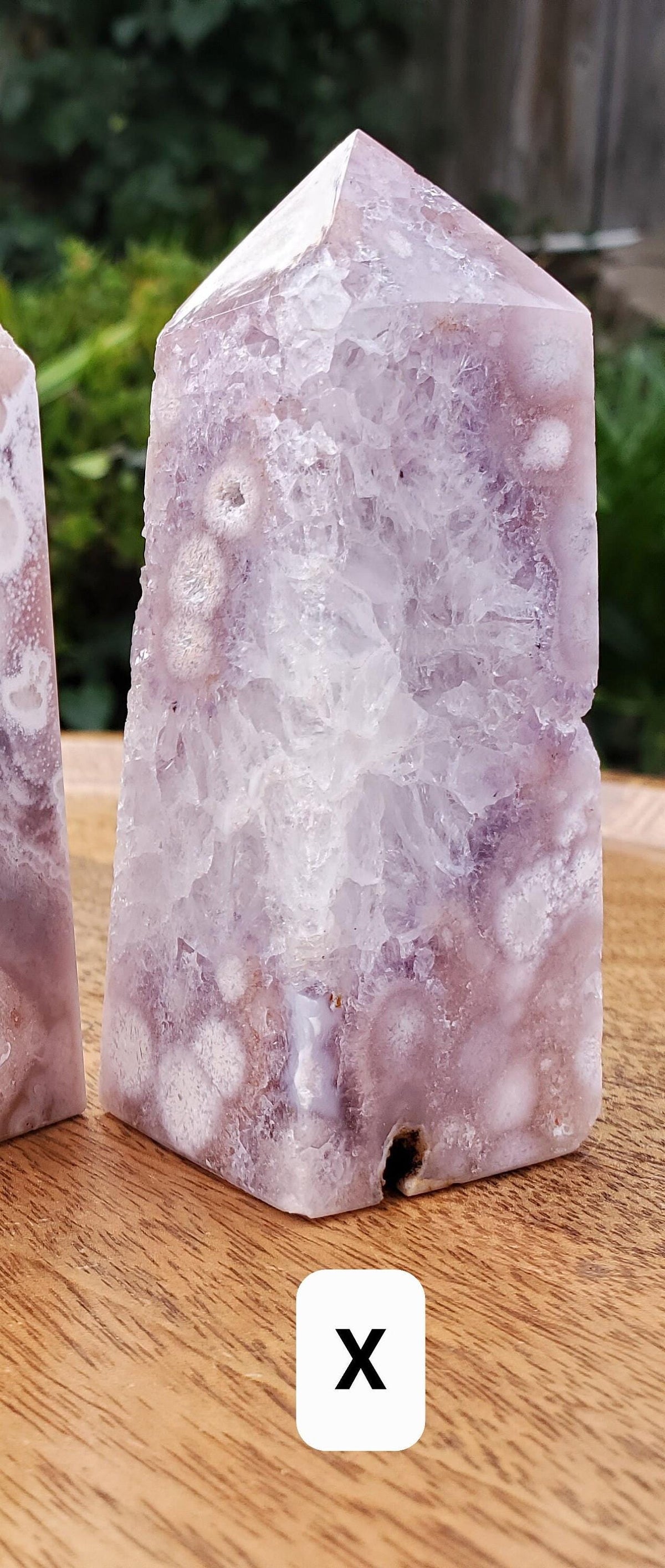 Pink Amethyst Flower Agate Druzy Tower - Gentle, Nourishing, Growth, Positivity, Grounding - Pink Crystal Point Healing Crystals Gemstones