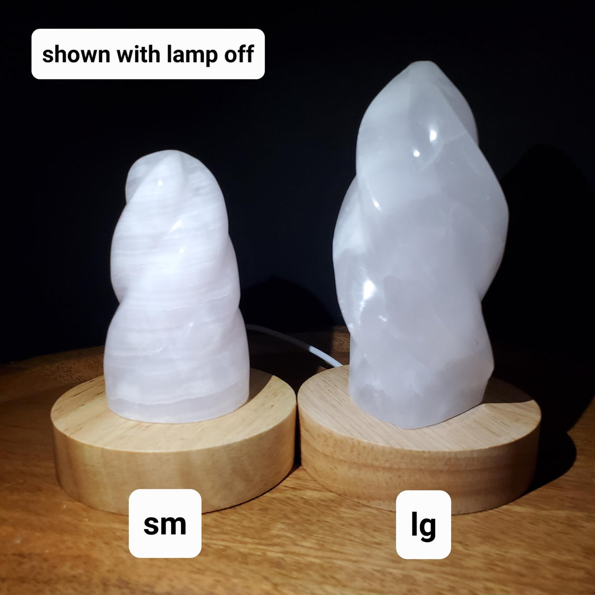 Pink Calcite Flame Accent Light - UV Reactive Stone - Emotional Healing, Pure Love - Pink Mangano Healing Gemstone Vanity Lamp Mood Light