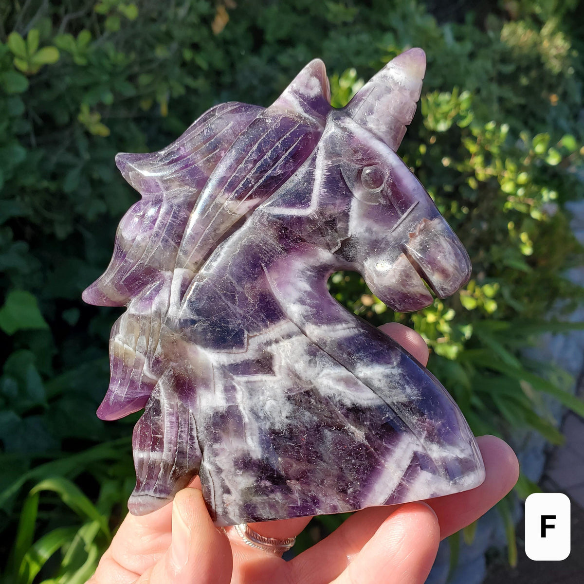 Dream Amethyst Unicorn - Calming, Energetic Protection, Positivity, Divine Love - Purple Amethyst Crystal Unicorn Healing Gemstones