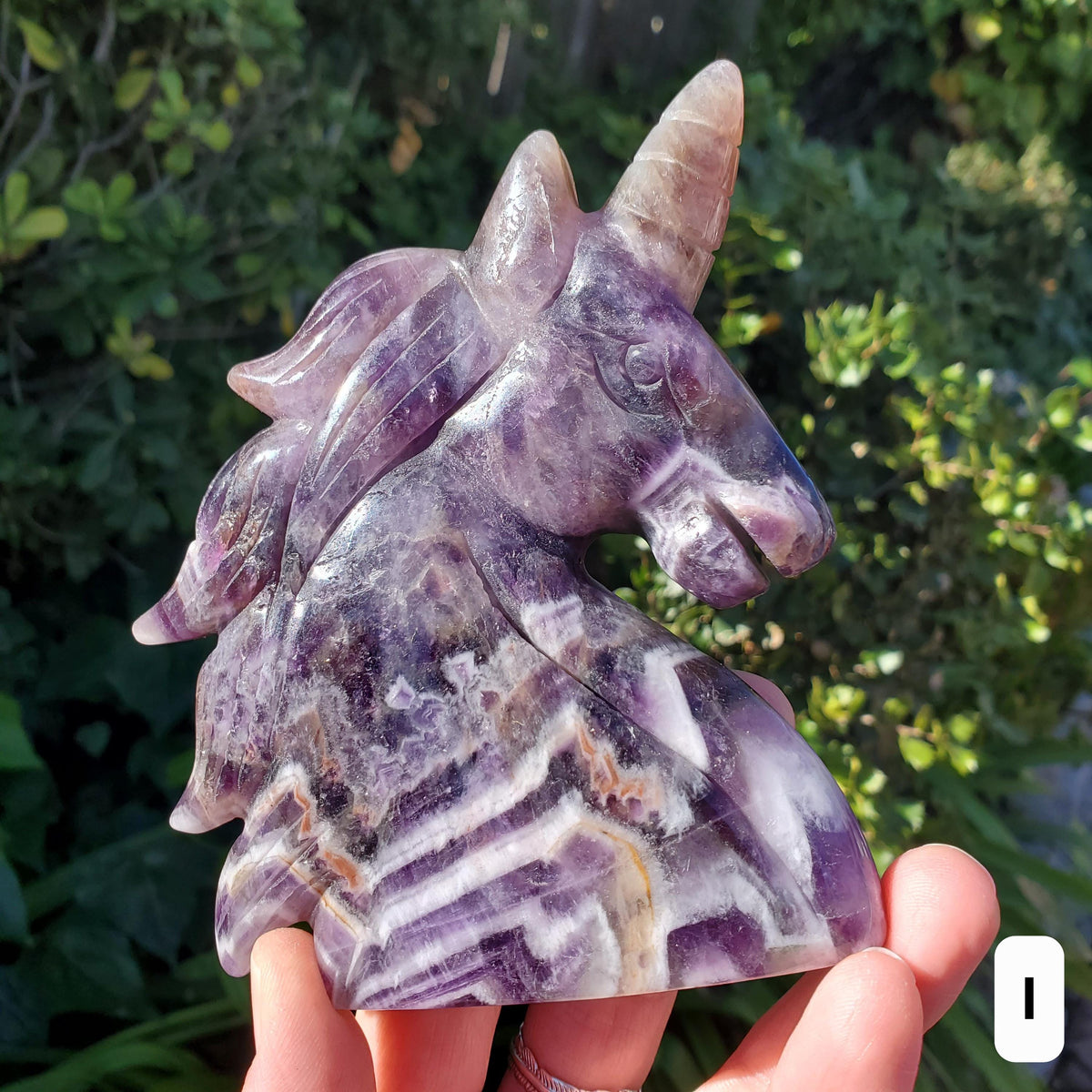 Dream Amethyst Unicorn - Calming, Energetic Protection, Positivity, Divine Love - Purple Amethyst Crystal Unicorn Healing Gemstones