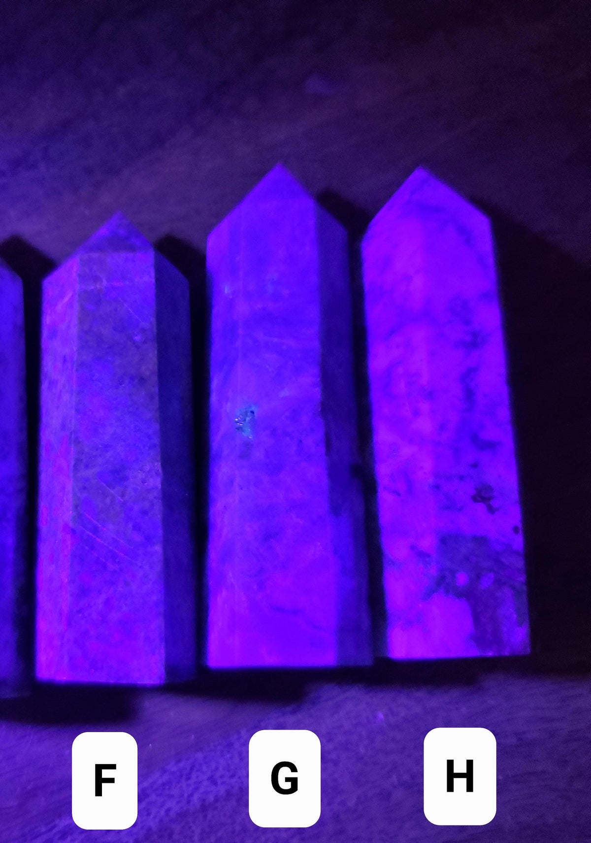Blue Yooperlite Towers | Glowing Crystal Stone with UV Light - Personal Growth, Positive Environment - Teal Yooperlite Crystal Points