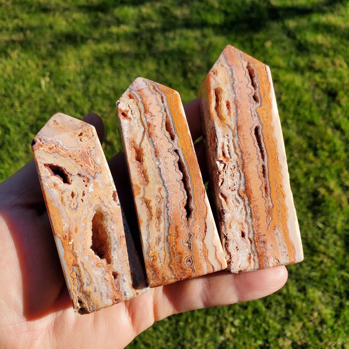 Pink Lace Agate Druzy Tower - Balance of the Physical, Mental & Emotional - Pink Crystal Tower Healing Point Obelisk Gemstone Home Decor