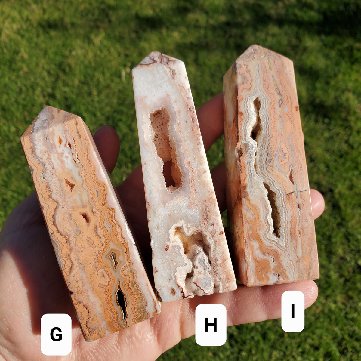 Pink Lace Agate Druzy Tower - Balance of the Physical, Mental & Emotional - Pink Crystal Tower Healing Point Obelisk Gemstone Home Decor