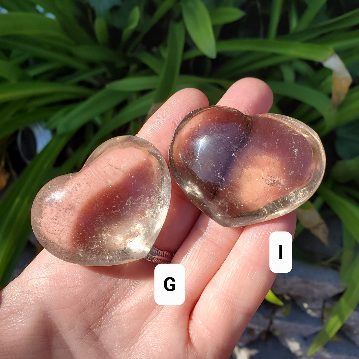 Cute Smoky Quartz Heart - Protective, Filters Out Bad Energy - Smokey Quartz Crystal Heart Stone Healing Gemstones Puffy Corazon