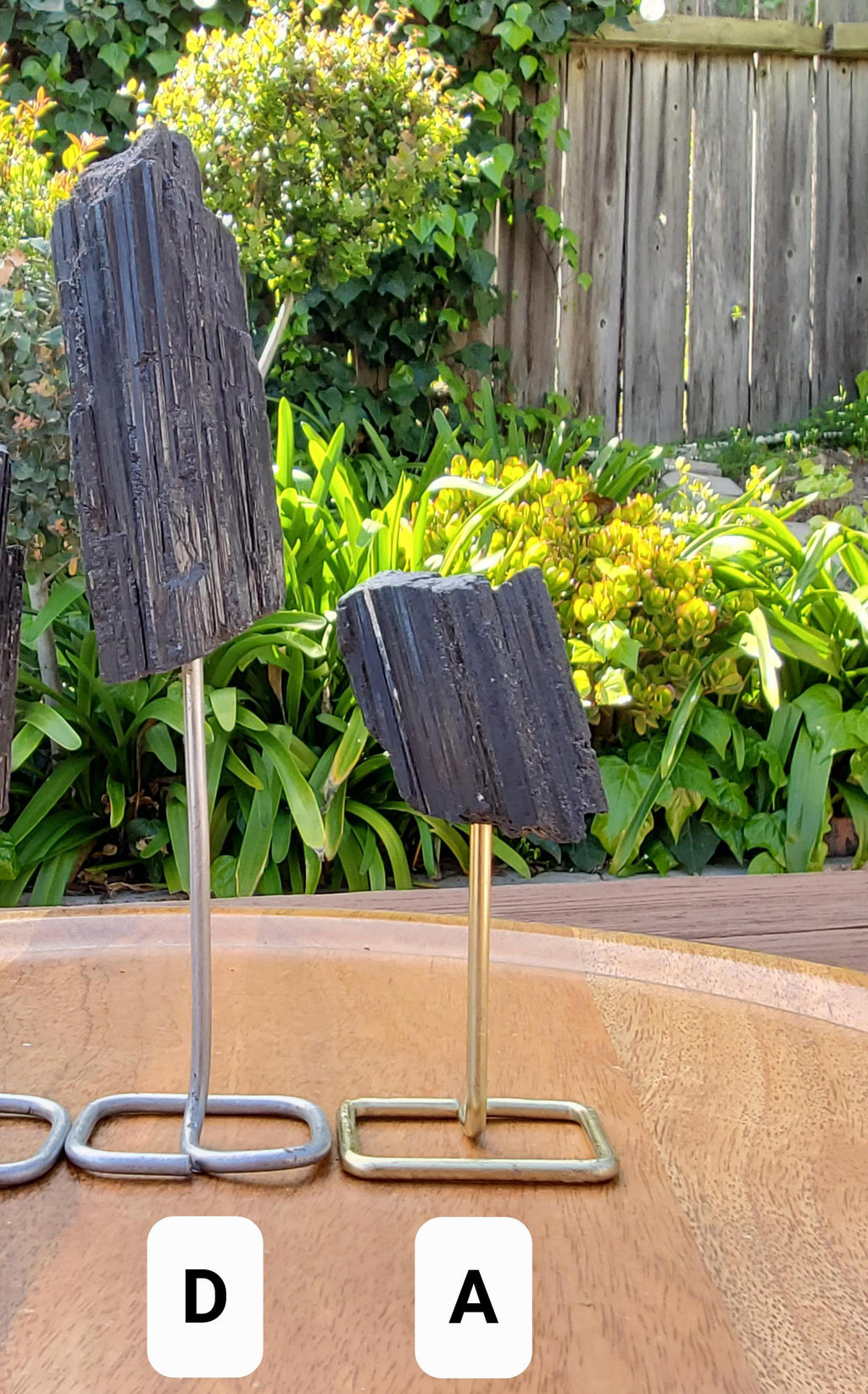 Raw Black Tourmaline on Stand - Energetic Protection, Grounding, Deflects Negativity - Tourmaline Healing Crystals Gemstone