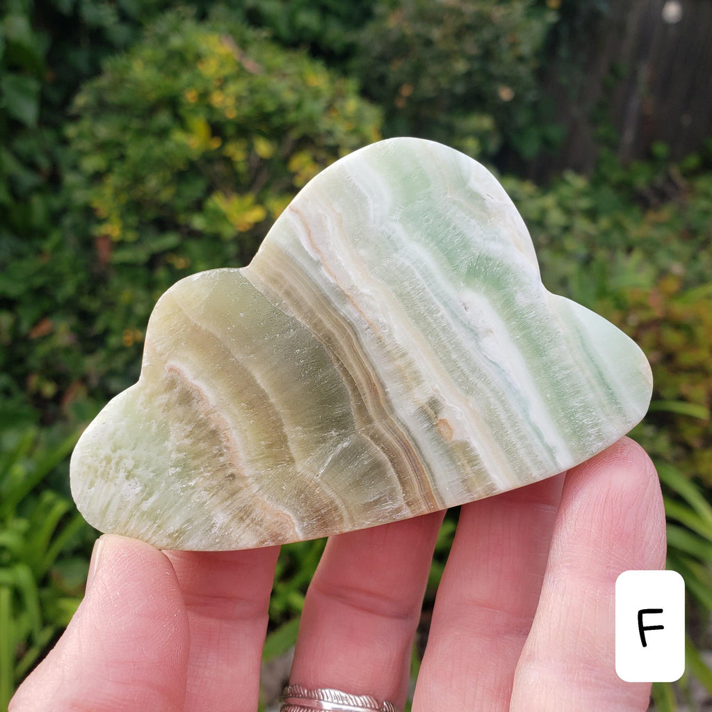 Banded Pistachio Calcite Cloud - Emotional Healing, Pure Love - 3.75" Crystal Green Cloud Stone Healing Crystals Gemstones