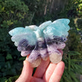 Beautiful Rainbow Fluorite Butterfly - Mental Clarity, Stability, Concentration, Protection - Fluorite Healing Butterfly Crystal