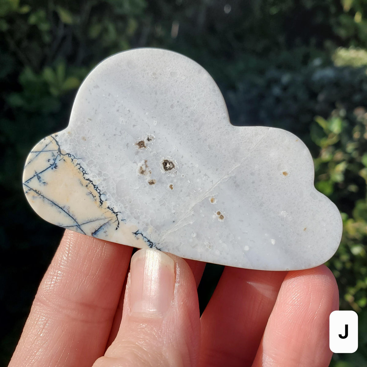 Druzy Dendrite Snow Agate Cloud - Balances Females Ying Yang Energy - 3" White Plume Druzy Agate Cloud Healing Crystals Gemstone