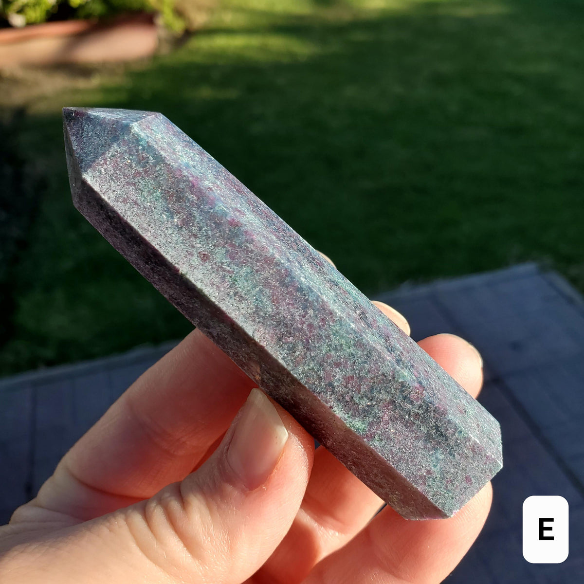 Ruby Kyanite Tower with UV light - Glowing UV Reactive Stone - Focus, Concentrate, Positivity, Balance Emotions - Ruby Crystal Point