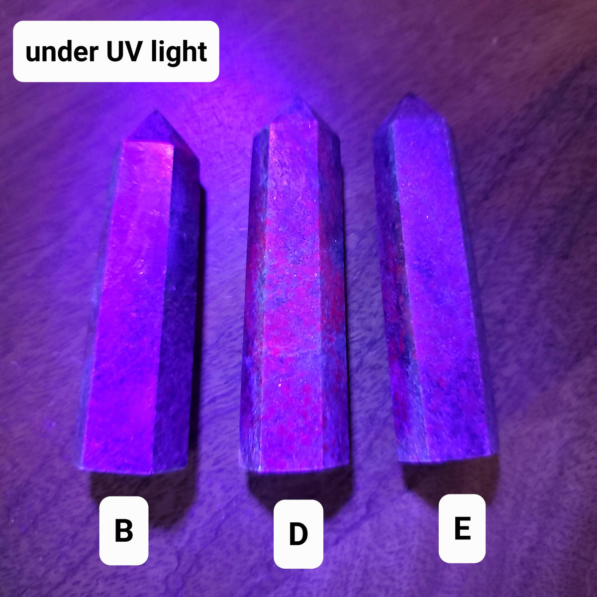 Ruby Kyanite Tower with UV light - Glowing UV Reactive Stone - Focus, Concentrate, Positivity, Balance Emotions - Ruby Crystal Point