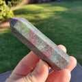 Ruby Kyanite Tower with UV light - Glowing UV Reactive Stone - Focus, Concentrate, Positivity, Balance Emotions - Ruby Crystal Point