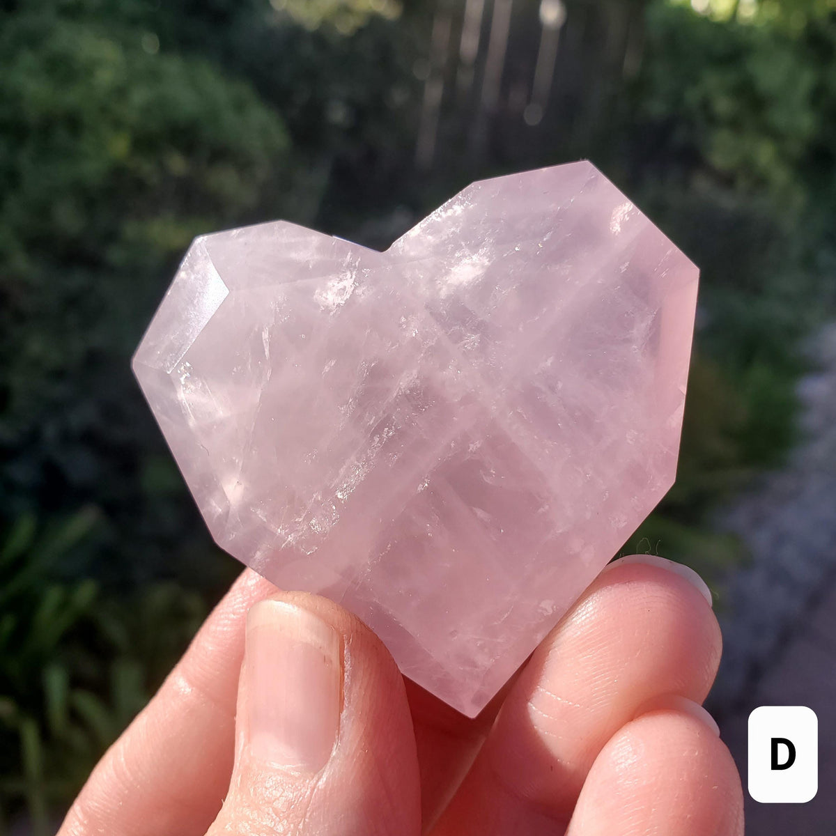 Small Rose Quartz Faceted Heart - Unconditional Love, Passion, Forgiveness - Pink Crystal Heart Stone Healing Crystals Gemstones