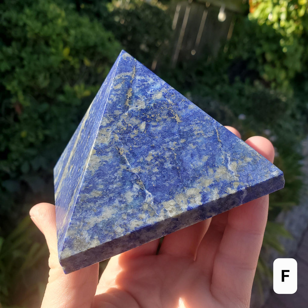 Chunky Lapis Lazuli Pyramid - Speak Your Truth, Stand In Your Power, Communication - Lapiz Lazuli Crystal Pyramid Healing Gemstone