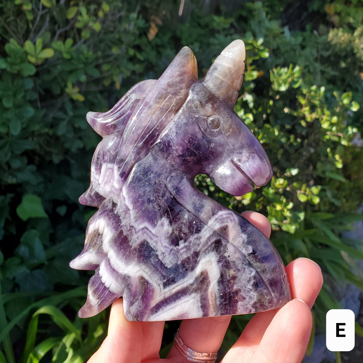 Dream Amethyst Unicorn - Calming, Energetic Protection, Positivity, Divine Love - Purple Amethyst Crystal Unicorn Healing Gemstones