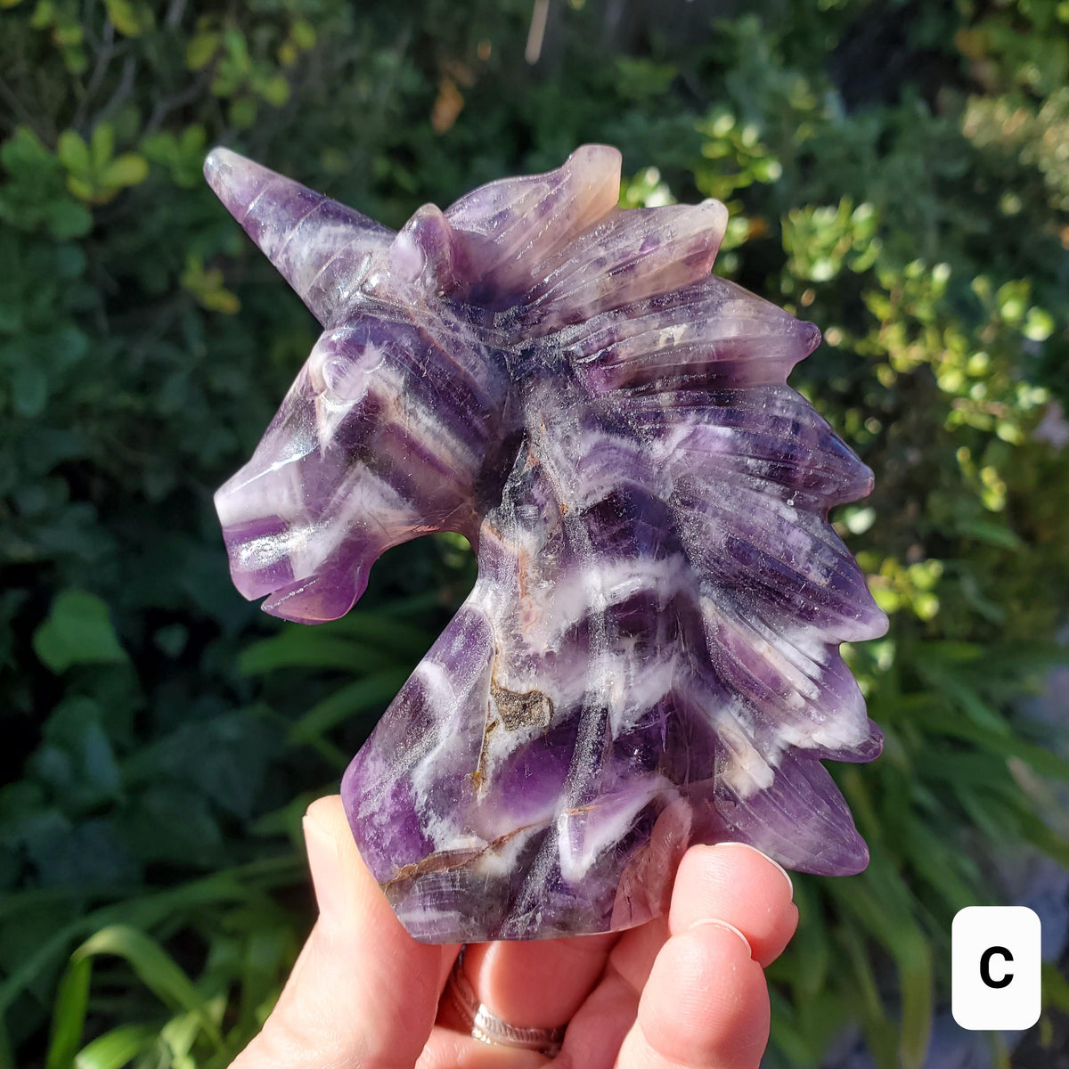 Dream Amethyst Unicorn - Calming, Energetic Protection, Positivity, Divine Love - Purple Amethyst Crystal Unicorn Healing Gemstones