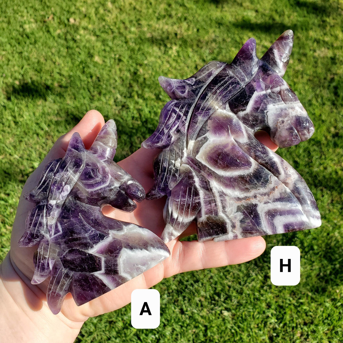 Dream Amethyst Unicorn - Calming, Energetic Protection, Positivity, Divine Love - Purple Amethyst Crystal Unicorn Healing Gemstones