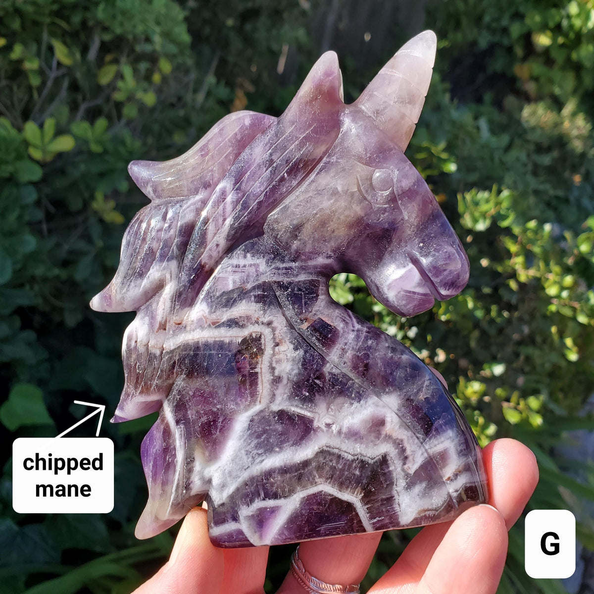 Dream Amethyst Unicorn - Calming, Energetic Protection, Positivity, Divine Love - Purple Amethyst Crystal Unicorn Healing Gemstones