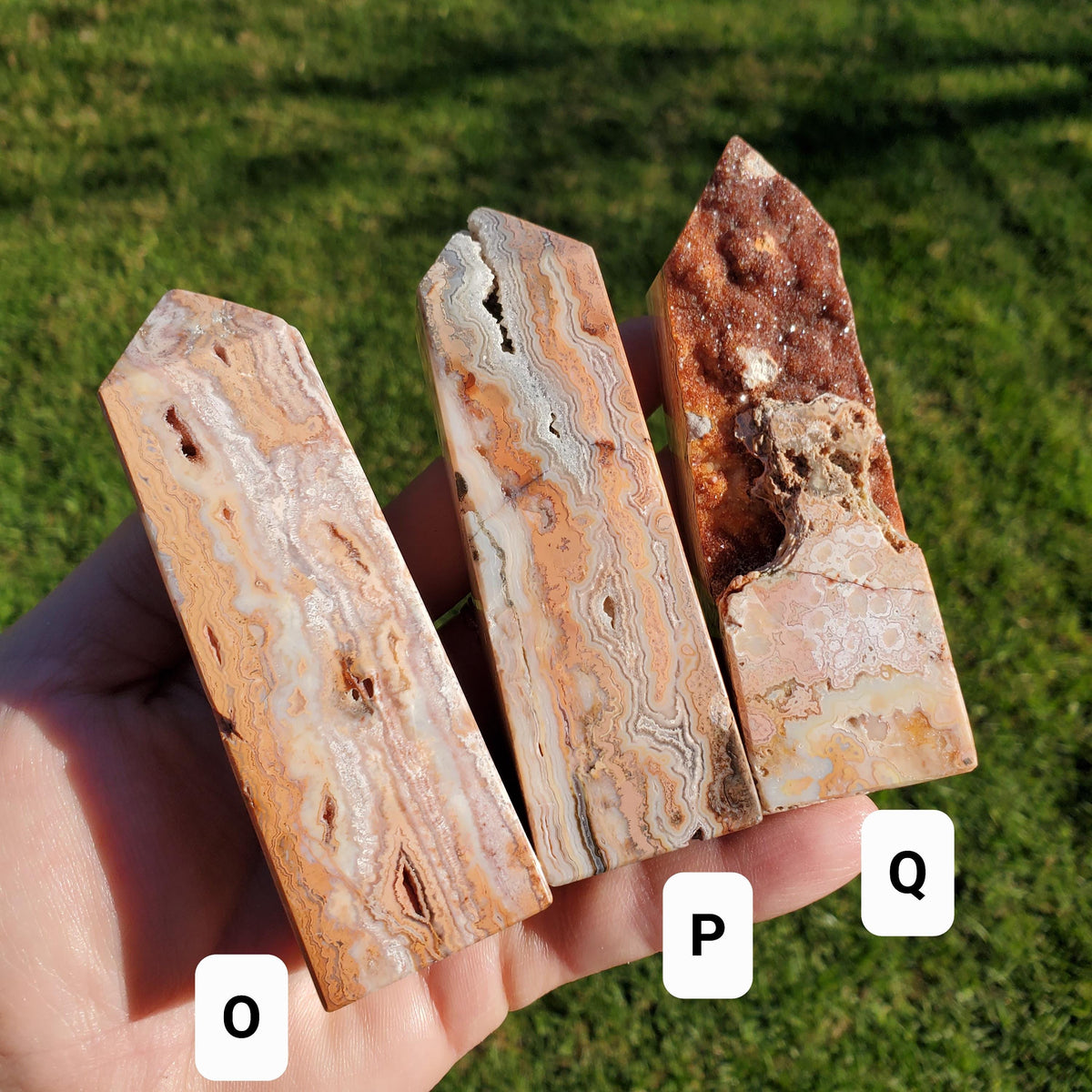 Pink Lace Agate Druzy Tower - Balance of the Physical, Mental & Emotional - Pink Crystal Tower Healing Point Obelisk Gemstone Home Decor