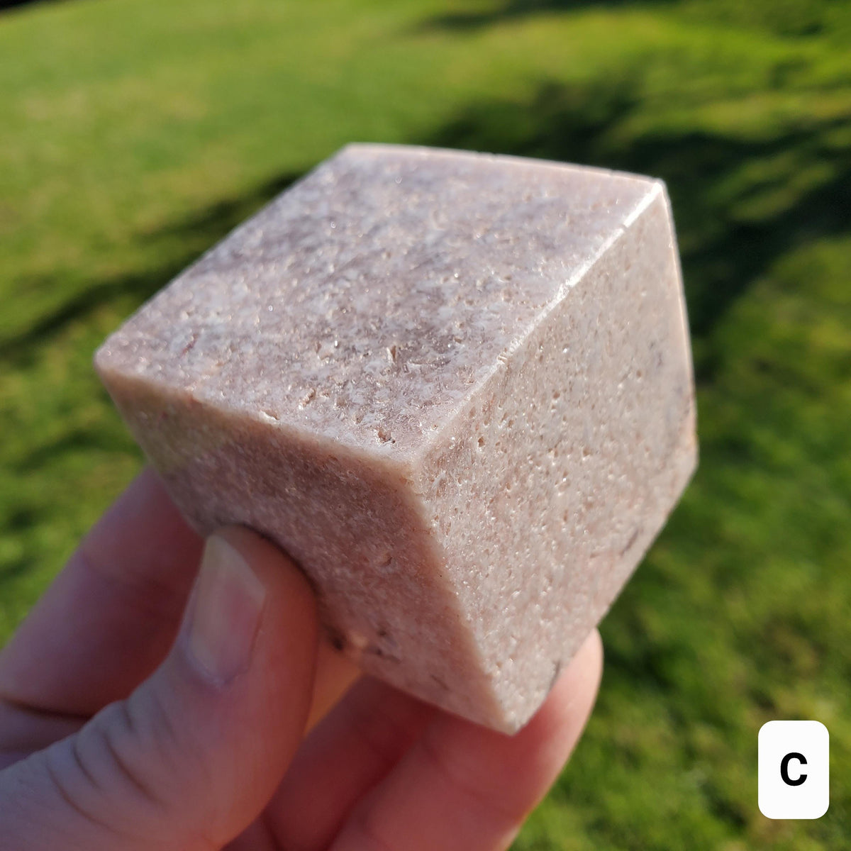Pink Amethyst Standing Cube - Feminine, Balancer, Healer, Womb-Warmer, Comforter - Crystal Amethyst Cube Healing Gemstones Vanity Decor