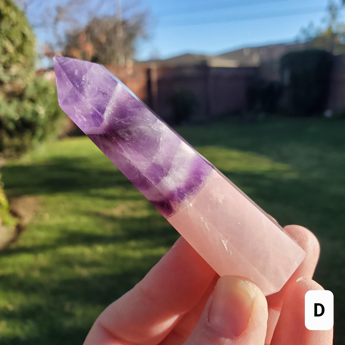 Rose Quartz & Dream Amethyst Tower - Unconditional Love, Calming, Connection, Energetic Protection - Crystal Generator Healing Gemstones